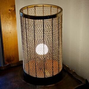 Modern Metal Mesh Table Lamp 13.5 Inch